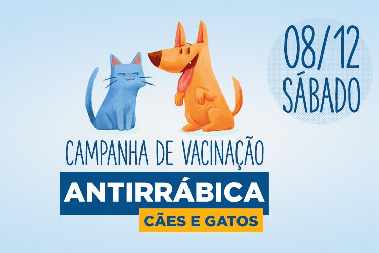 Campanha de vacinação antirrábica acontece neste sábado.